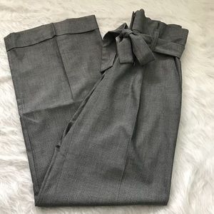 The Limited Career Pants Gray Tie Front Size 2